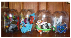 Plastic - Discarded PET bottles being used as containers Plastic - Discarded PET bottles being used as containers