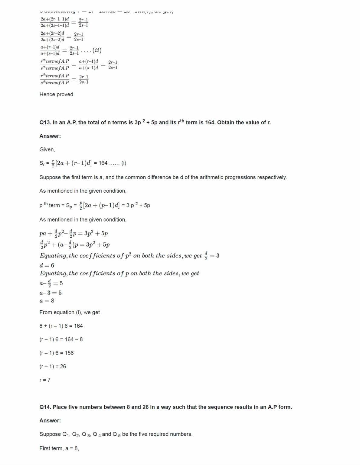 Ncert solutions class 11 maths chapter 9 sequences and series ex 9 2