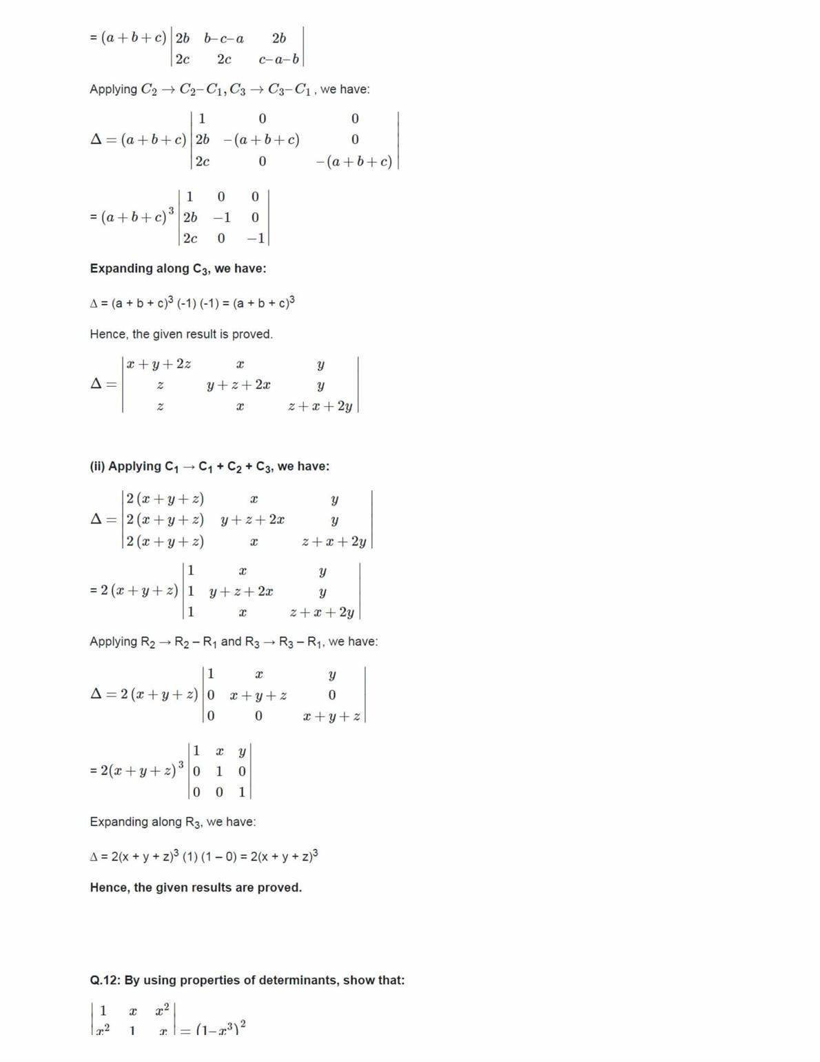 Ncert solutions for class 12 maths chapter 4 determinants ex 4 2