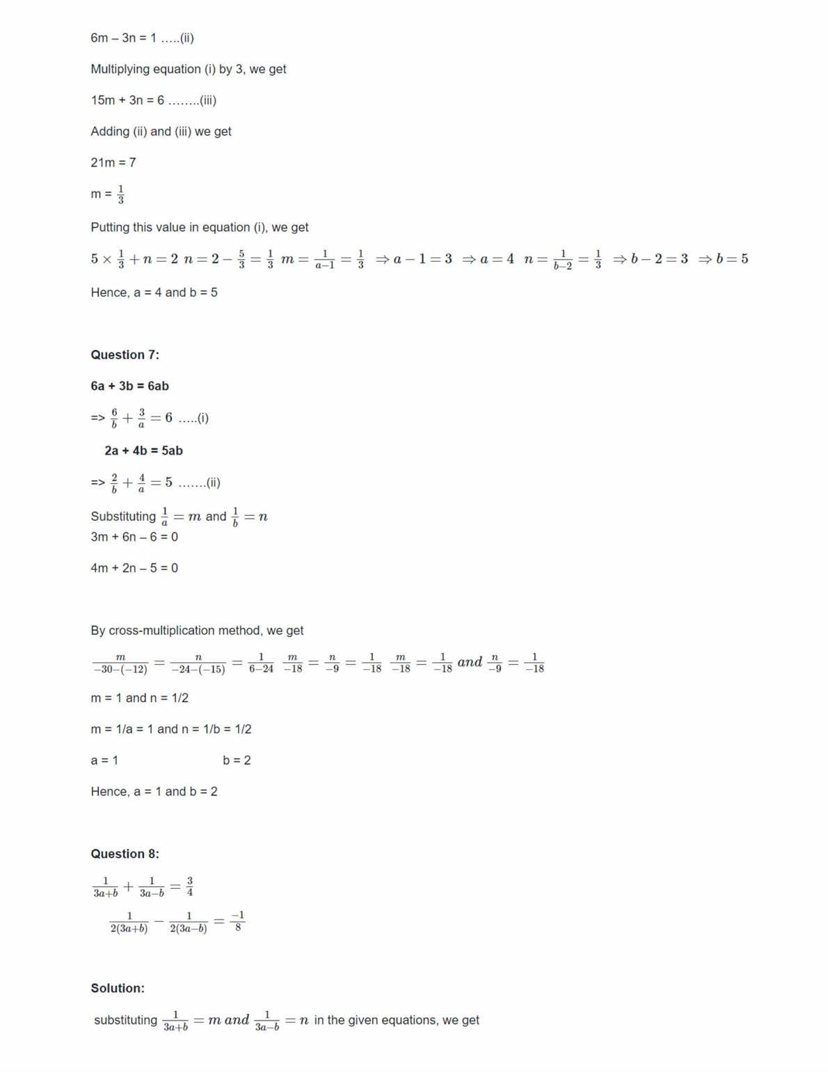 NCERT Solutions For Class 10 Maths Chapter 3 Linear Equations In Two ...