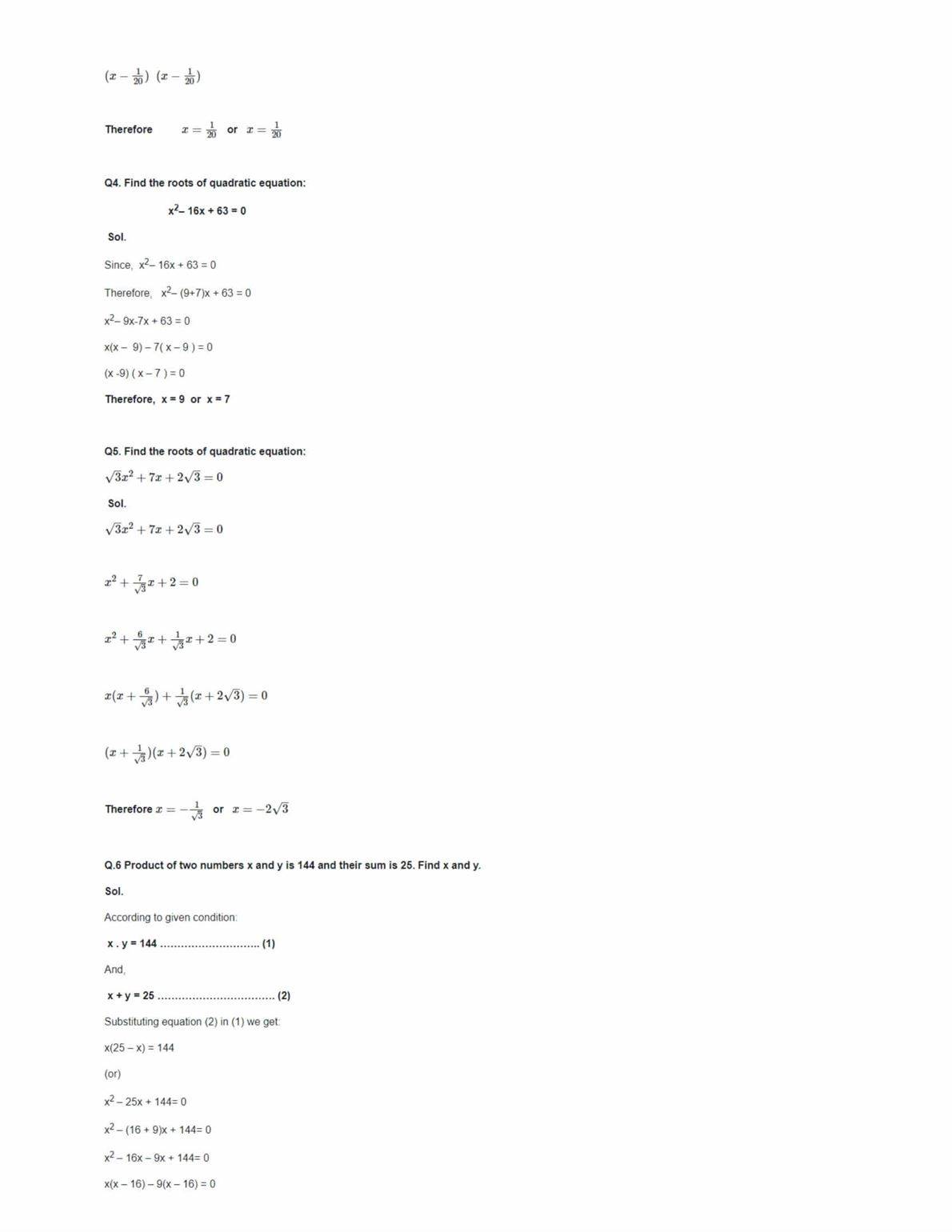 Ncert Solutions For Class 10 Maths Chapter 4 Ex 4.2 Ncert Solutions For Class 10 Maths Chapter 4 Ex 4.2