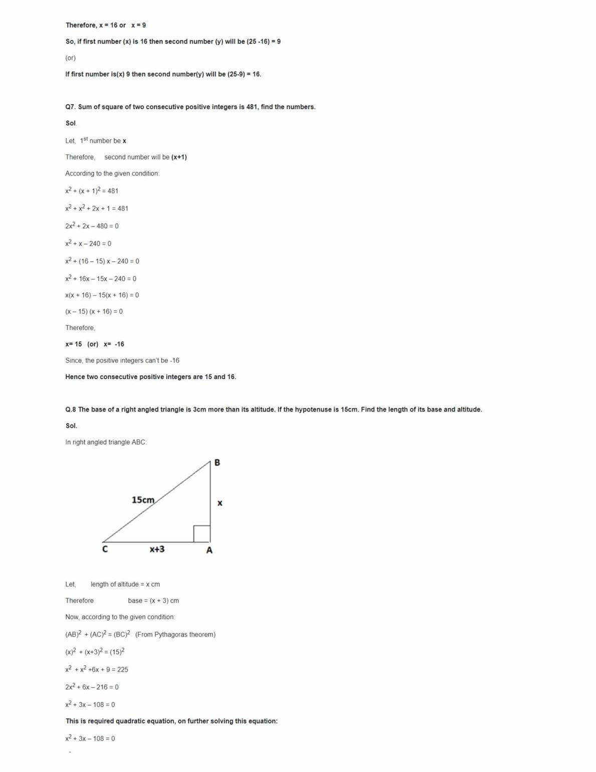 Ncert Solutions For Class 10 Maths Chapter 4 Ex 4.2 Ncert Solutions For Class 10 Maths Chapter 4 Ex 4.2