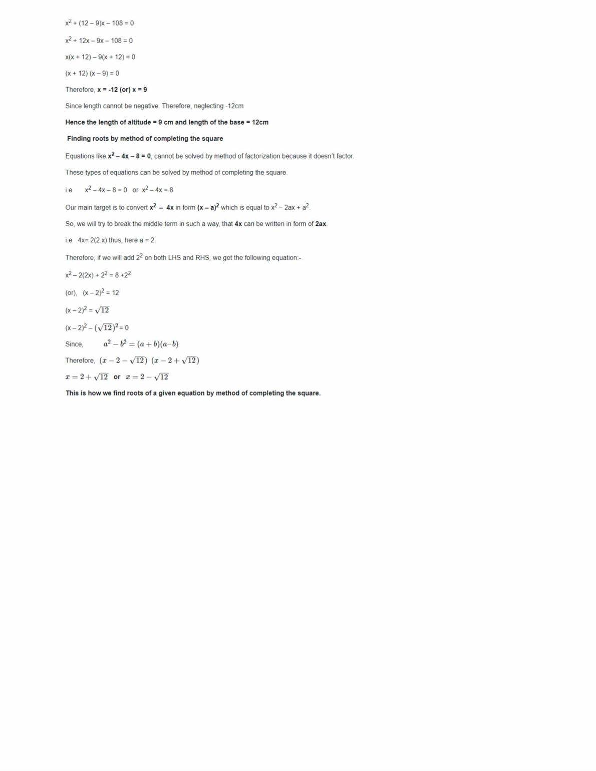 Ncert Solutions For Class 10 Maths Chapter 4 Ex 4.2 Ncert Solutions For Class 10 Maths Chapter 4 Ex 4.2