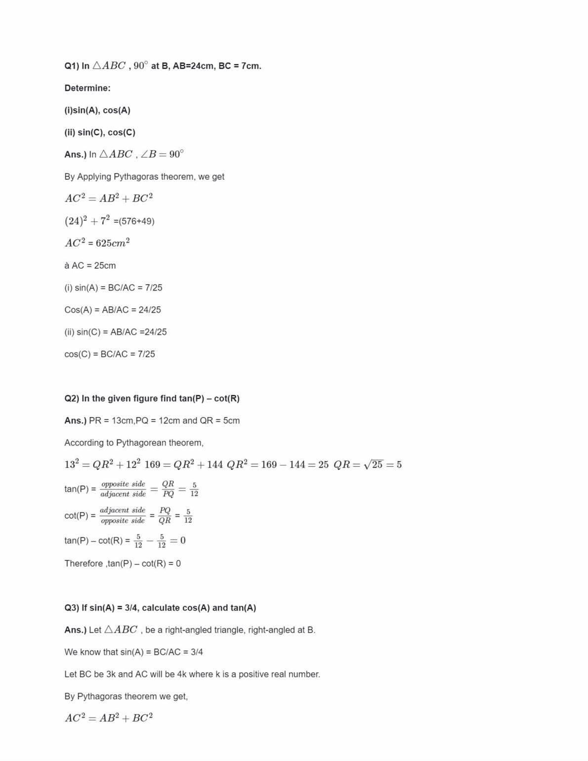 NCERT Solutions For Class 10 Maths Chapter 8 Introduction To ...