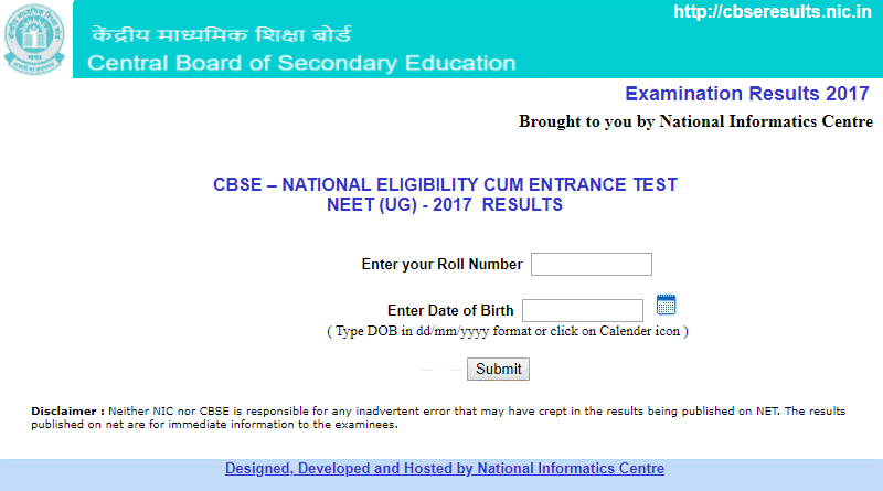 NEET Result 2018 NEET Result 2018