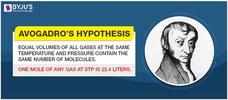 avogadro's hypothesis definition chemistry