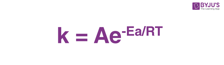 Arrhenius equation expression explanation graph solved exercises