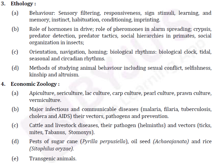 IAS Zoology Syllabus for UPSC Mains 2023| Download PDF of Detailed ...