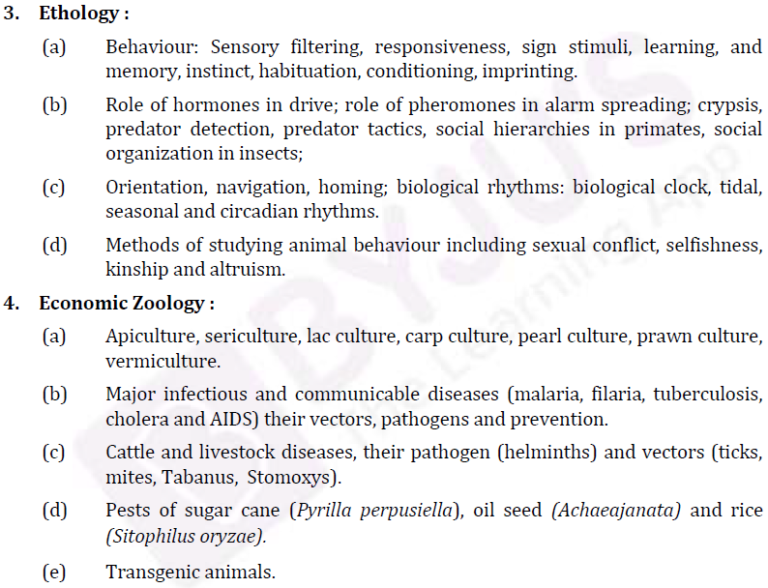 IAS Zoology Syllabus for UPSC Mains 2023| Download PDF of Detailed ...