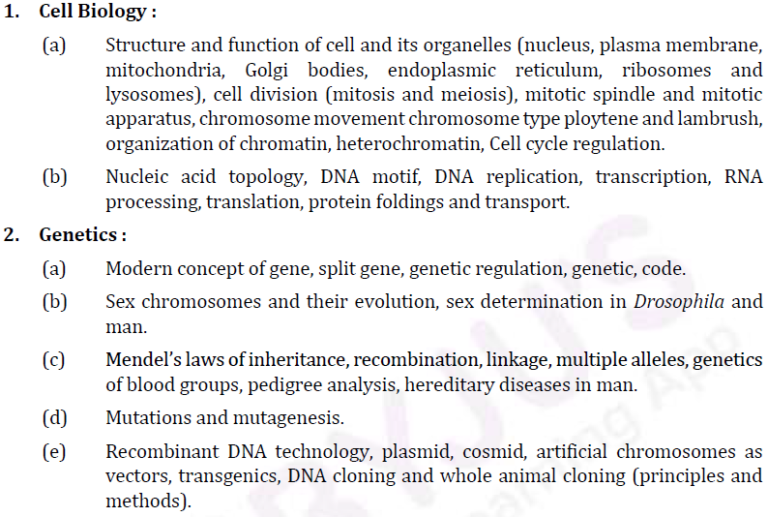IAS Zoology Syllabus for UPSC Mains 2023| Download PDF of Detailed ...