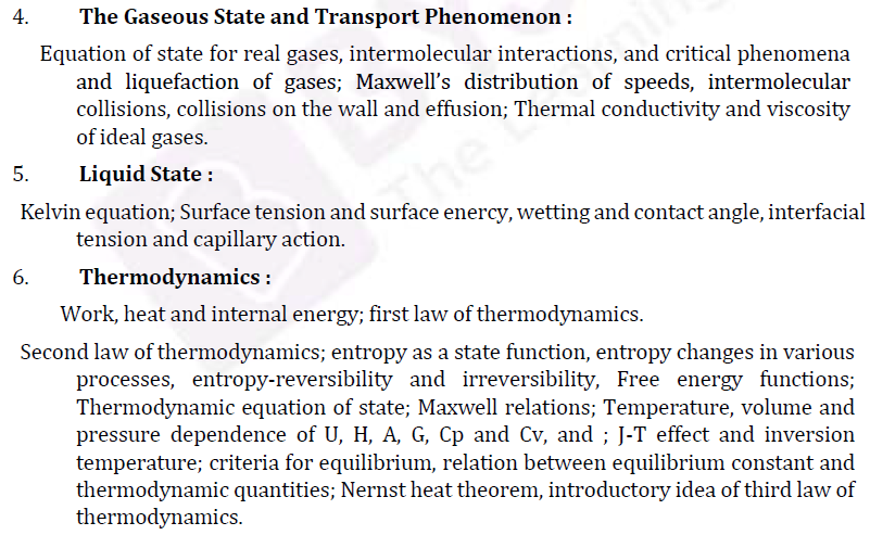 UPSC Chemistry Syllabus- Chemistry Optional Syllabus Paper-I 2