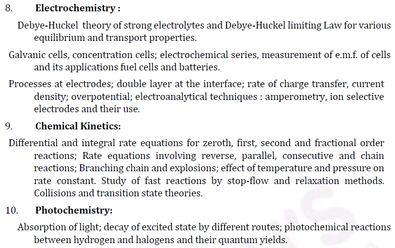 UPSC Chemistry Syllabus- Chemistry Optional Syllabus Paper-I 4