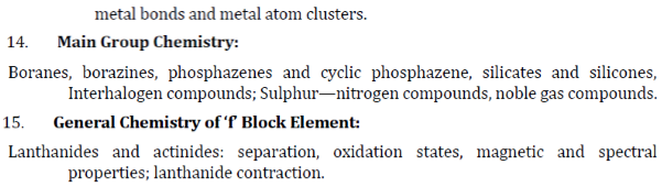 UPSC Chemistry Syllabus- Chemistry Optional Syllabus Paper-I 6