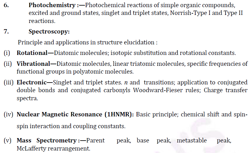 UPSC Chemistry Syllabus- Chemistry Optional Syllabus Paper-II 3