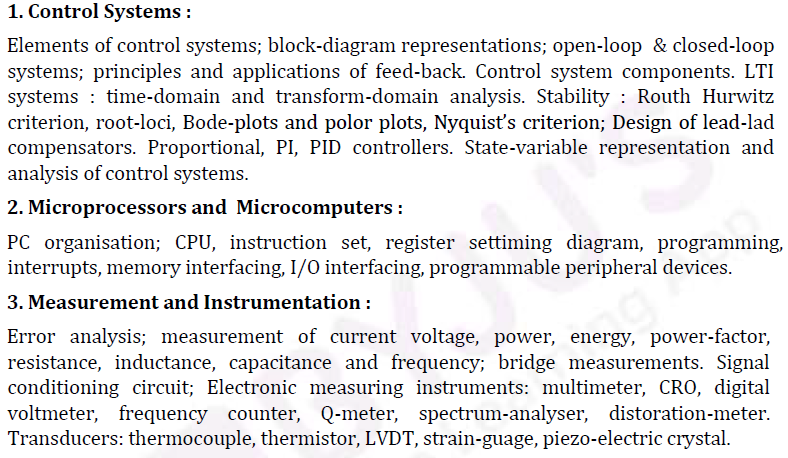 UPSC Electrical Engineering Syllabus- Electrical Engineering optional syllabus paper-II 1