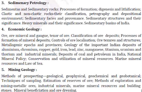 UPSC Geology Optional Paper II Syllabus-2