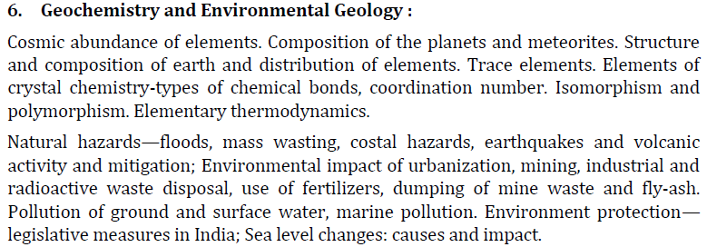 UPSC Geology Optional Paper II Syllabus-3