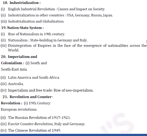 UPSC History Syllabus- IAS History Optional Paper II-6