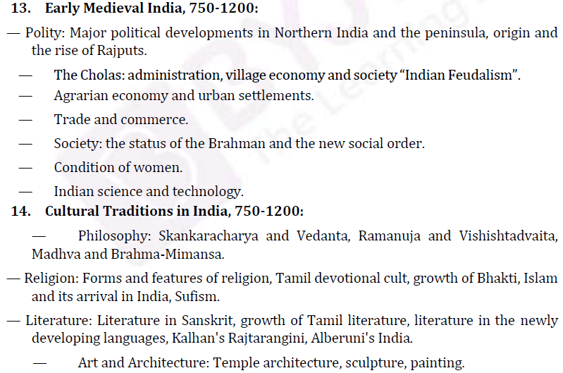 UPSC History Syllabus- IAS History Optional Paper I-4