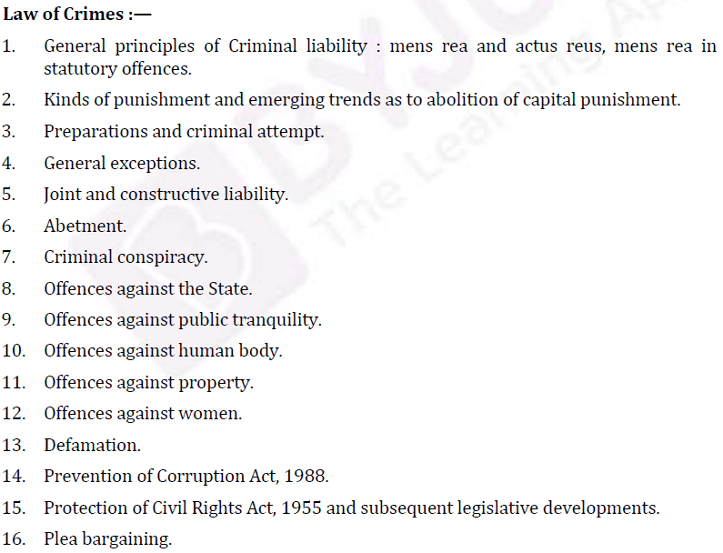 UPSC Law Syllabus- Law Optional Syllabus Paper-II 1