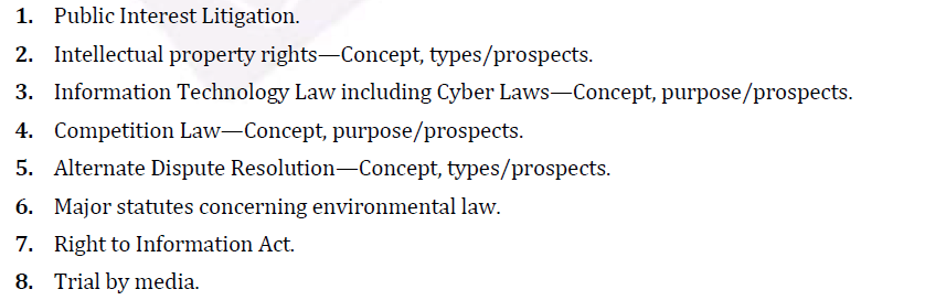 UPSC Law Syllabus- Law Optional Syllabus Paper-II 4