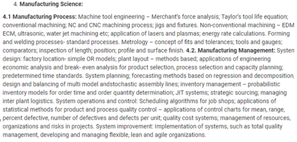 UPSC Mechanical Engineering Optional Syllabus- Mechanical Engineering Syllabus Paper-I- 2