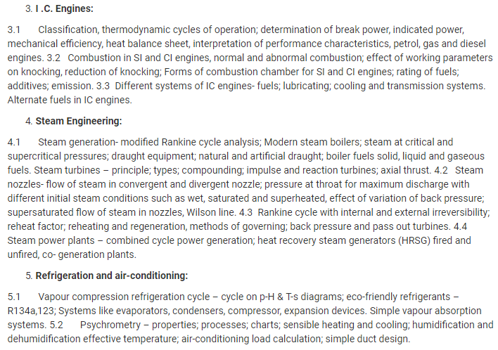 UPSC Mechanical Engineering Optional Syllabus- Mechanical Engineering Syllabus Paper-II- 2