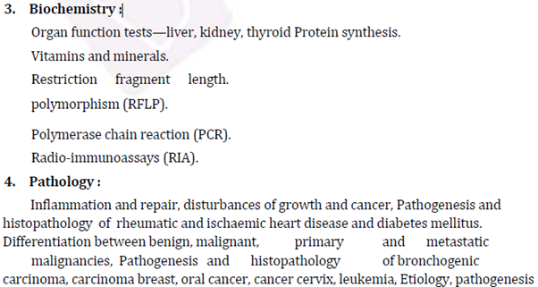 UPSC Medical Science Syllabus- Paper -I 2