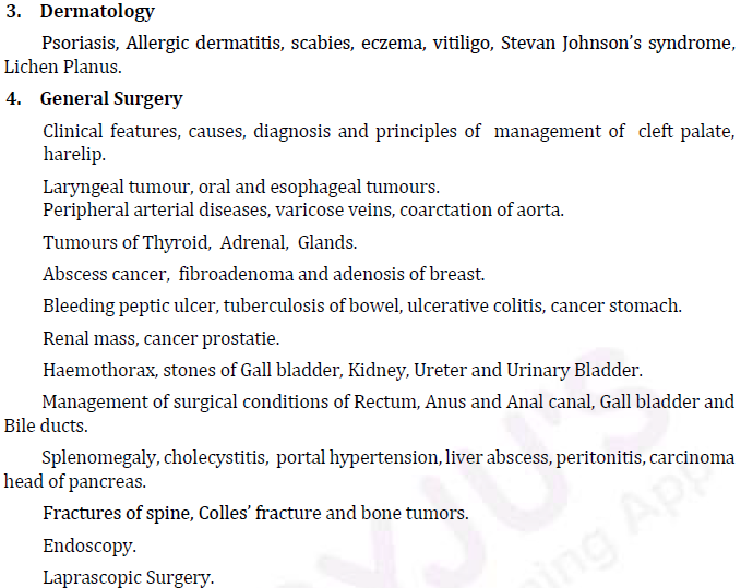 UPSC Medical Science Syllabus- Paper -II-2