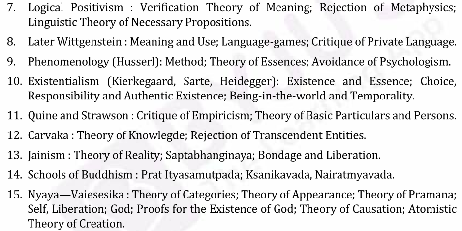 UPSC Philosophy Syllabus- Philosophy Optional Syllabus Paper-I 