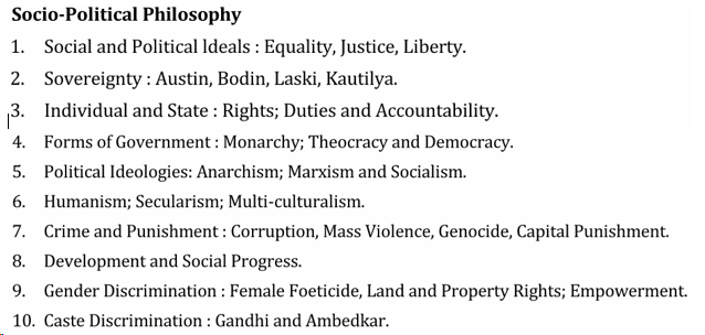 UPSC Philosophy Syllabus- Philosophy Optional Syllabus Paper-II 