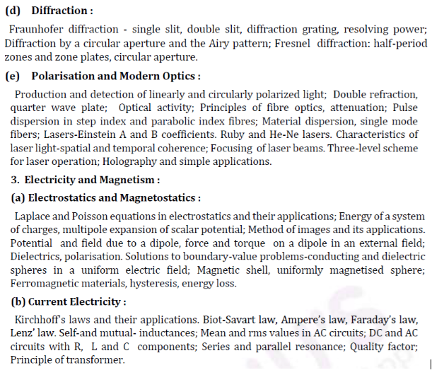 UPSC Physics Syllabus- Physics Optional Syllabus Paper-I 3