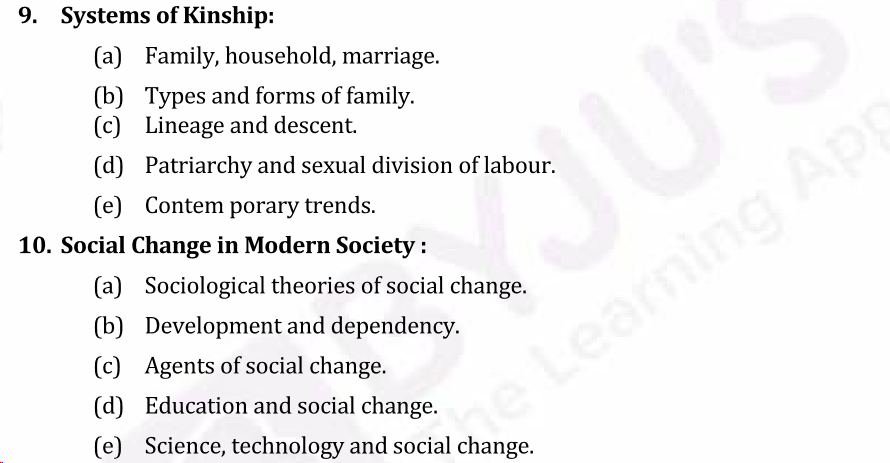 UPSC Sociology Syllabus- Sociology Optional Syllabus Paper-I 5