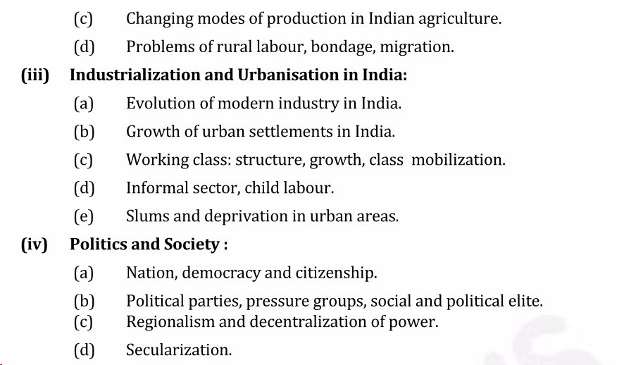 UPSC Sociology Syllabus- Sociology Optional Syllabus Paper-II 5