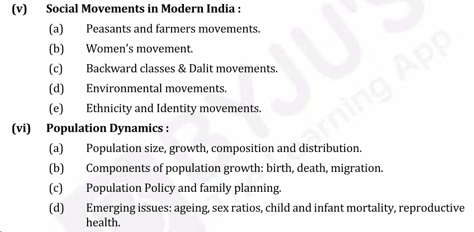 UPSC Sociology Syllabus- Sociology Optional Syllabus Paper-II 6