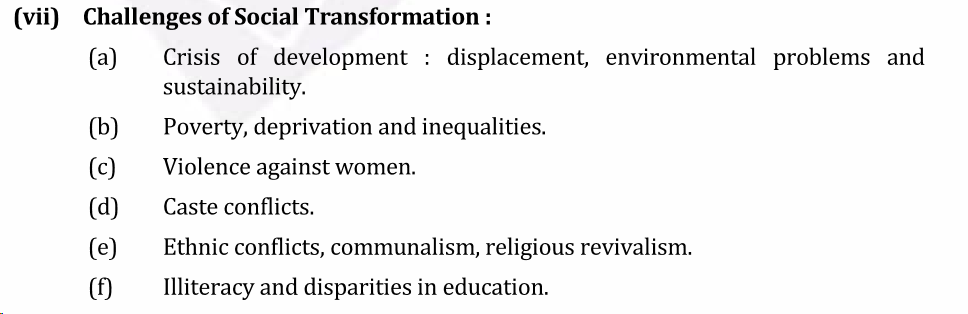 UPSC Sociology Syllabus- Sociology Optional Syllabus Paper-II 7