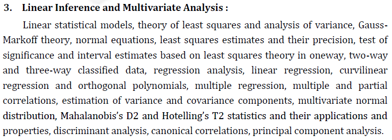 UPSC Statistics Syllabus- Statistics Optional Syllabus Paper-I 3