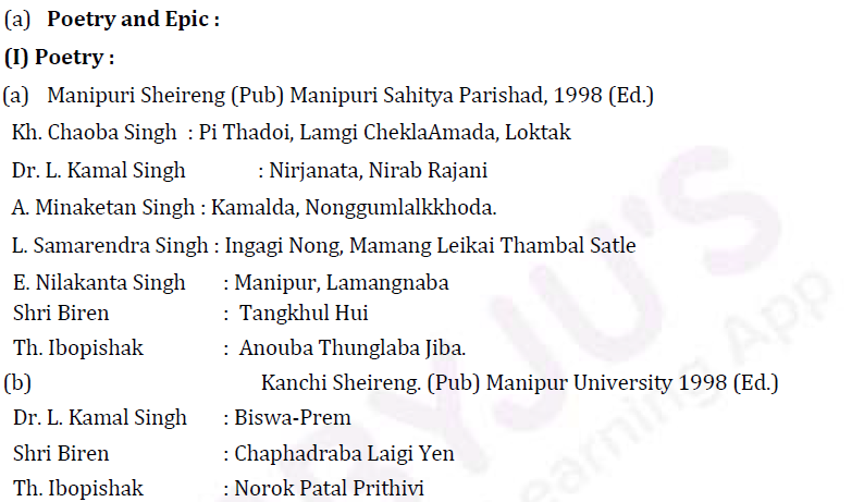 UPSC Manipuri Literature Syllabus- Manipuri Literature Optional Syllabus Paper-II 3