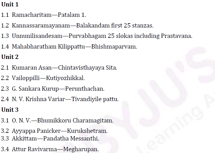 UPSC Malayalam Literature Syllabus- Malayalam Literature Optional Syllabus Paper-II 1