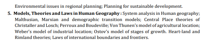 UPSC Geography Syllabus For IAS Mains