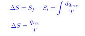 entropy change formula