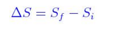 change in entropy formula