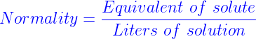 Normality Formula Chemistry | Definition and Formula of Normality