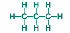 Propane structural formula