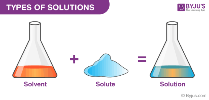 solvent and solute