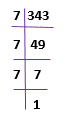 Cube root of 343