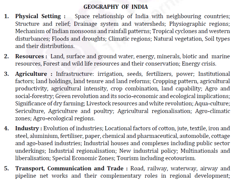 Geography Syllabus For IAS Exam Prelims, Mains And Optional UPSC