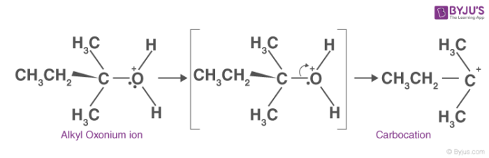 dehydration reaction mechanism of alcohols