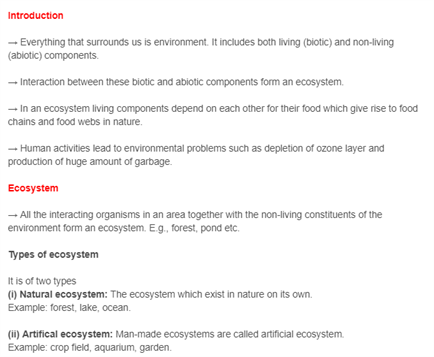 Class 10 Science Chapter 15 - Our Environment