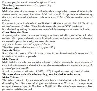 CBSE Class 11 Chemistry Revision Notes Chapter 1 Some Basic Concepts of ...